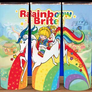 Rainbow Brite with Starlite and Sprite 80s Cartoon Cup Mug Tumbler